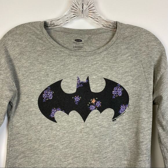 OLD NAVY COLLECTIBLE BATMAN FLORAL LONG SLEEVE TEE SIZE LARGE - Picture 3 of 10
